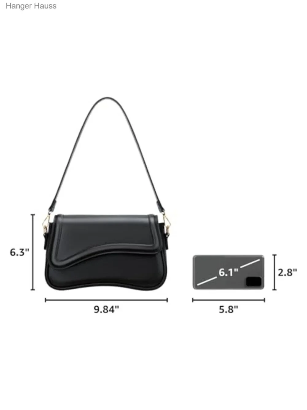 PU Leather Shoulder Bag Women Hobo Handbag Adjustable Crossbody Purse
